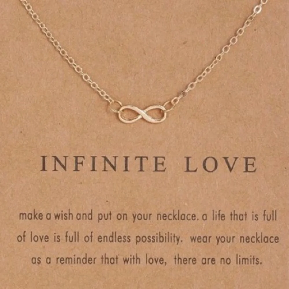 ⭐️ 5 for $25 Infinite Love Gold Dainty Necklace - Picture 2 of 6